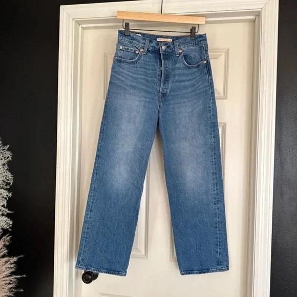 Levi’s Ribcage Straight Ankle Jeans in Dance Around size 29 - Picture 8 of 12